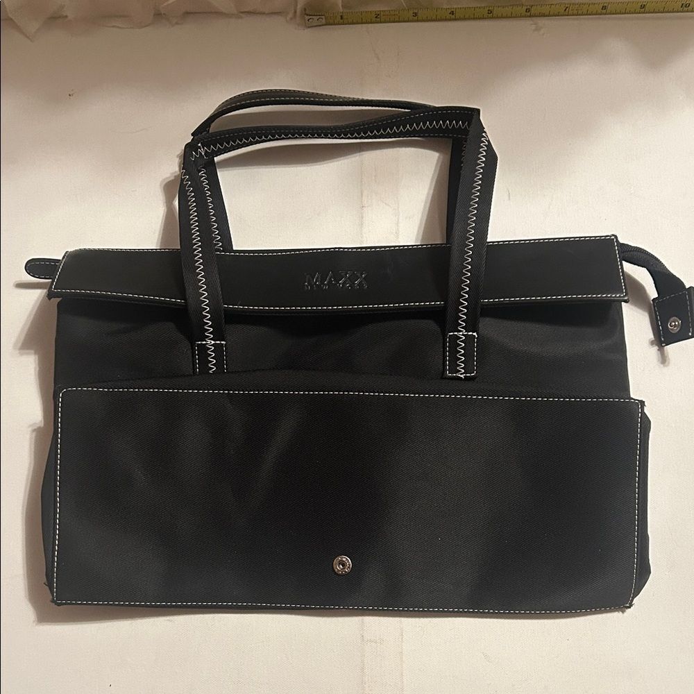 Maxx New York Black Tote with White Accents
